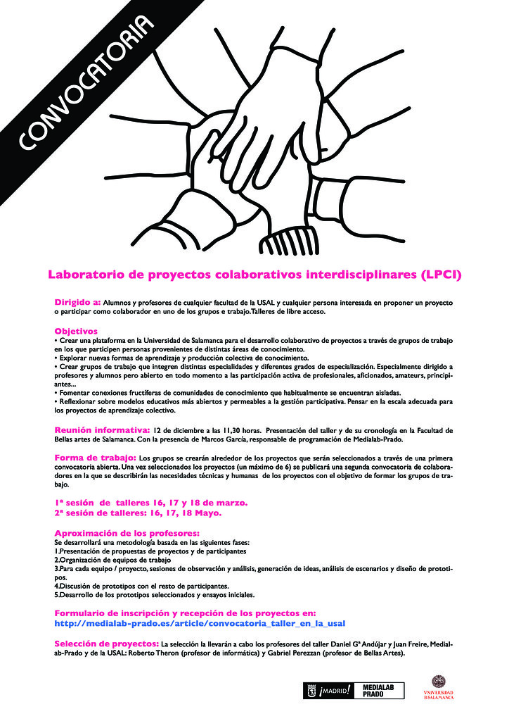 Laboratorio de Proyectos Colaborativos Interdisciplinares, Universidad de Salamanca y Medialab Prado